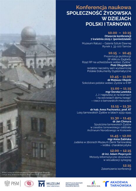 plakat konferencji o społecznosci zydowskiej