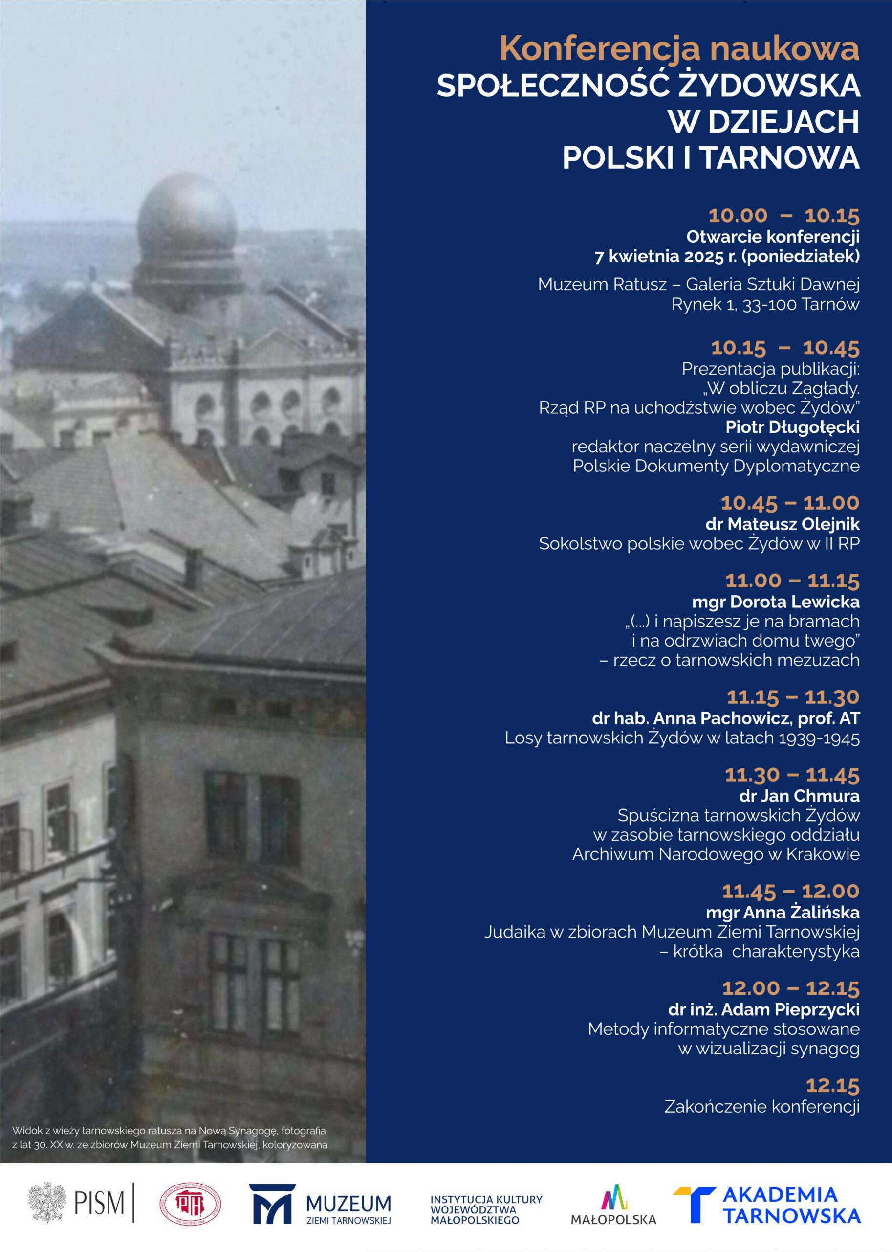 plakat konferencji o społecznosci zydowskiej