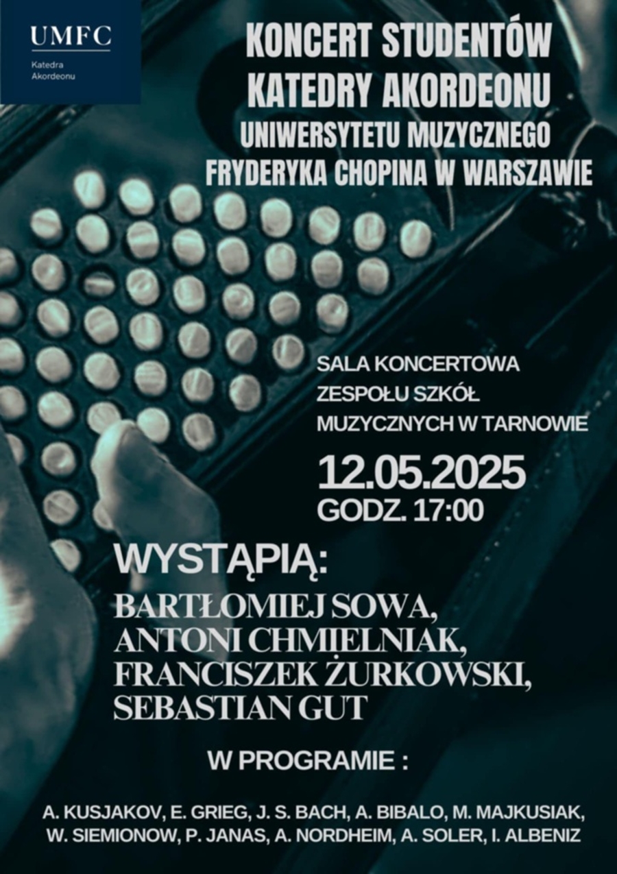 plakat koncertu akordeonów