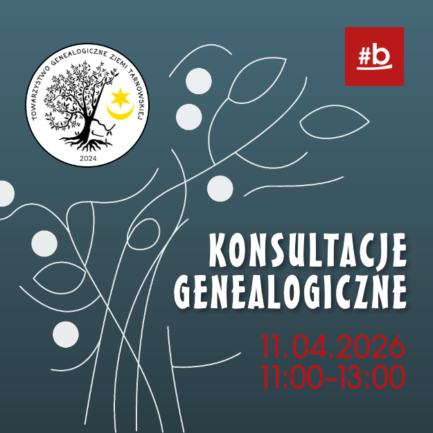 plakat informujący o konsultacjach genealogicznych 11.04.2026