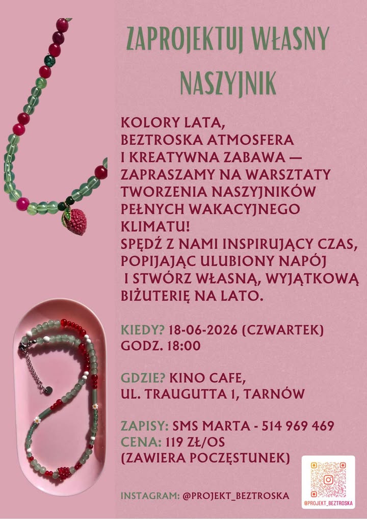 warsztaty tworzenia biżuterii plakat