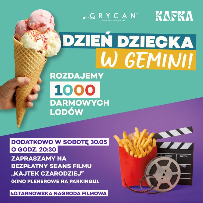 Dzień dziecka w Gemini Park Tarnów plakat