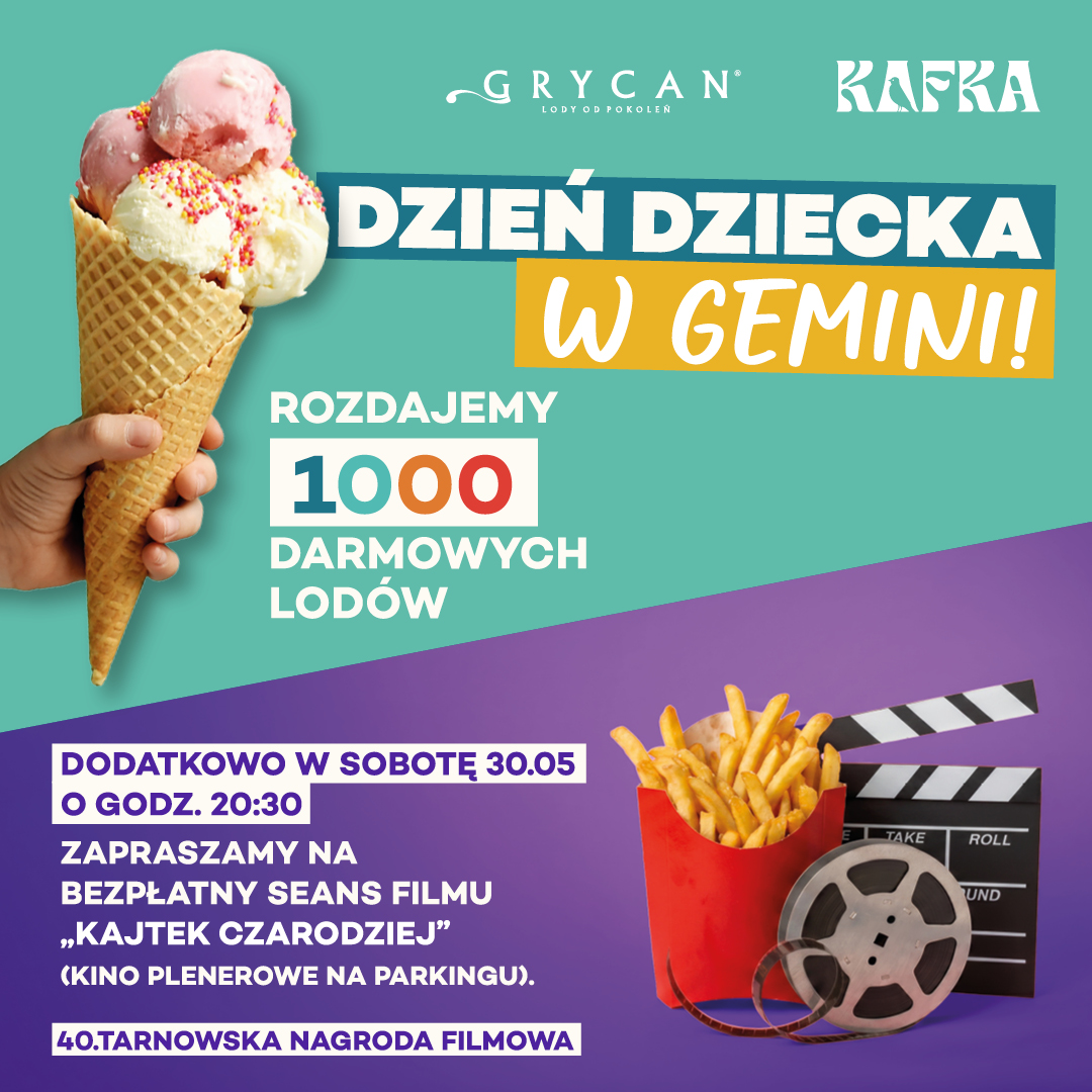 Dzień dziecka w Gemini Park Tarnów plakat