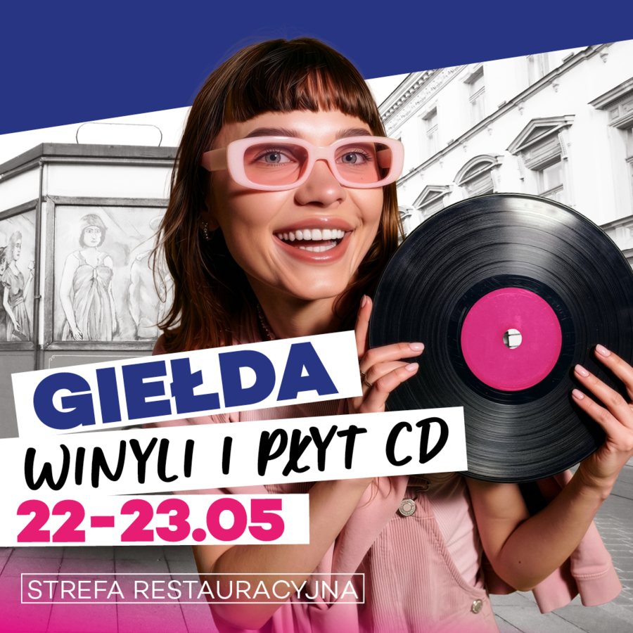Plakat giełda winyli
