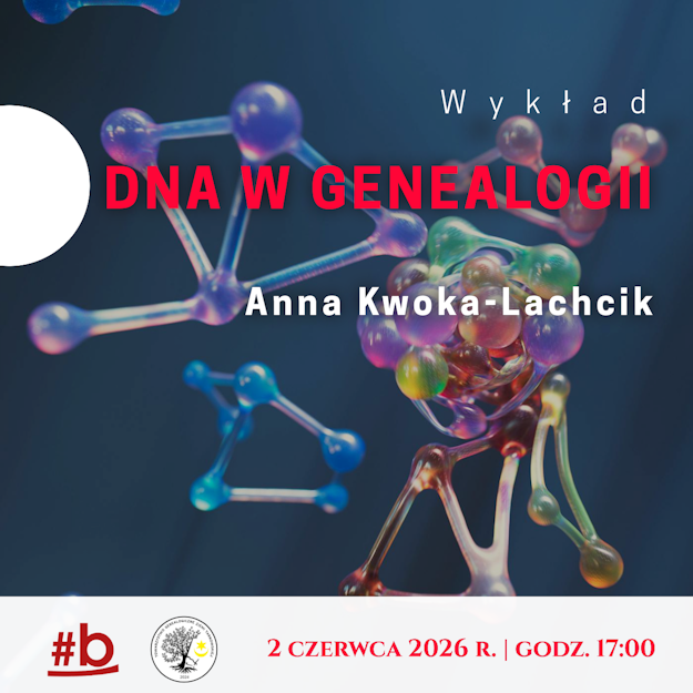 plakat promujący wykład o dna w genealogii