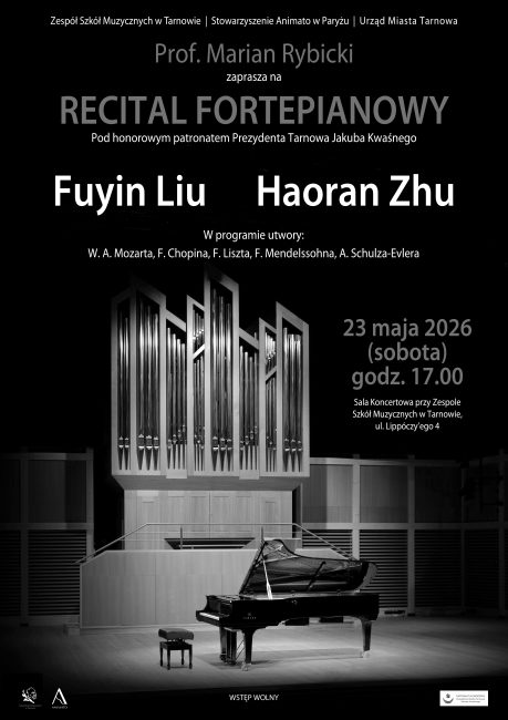 Recital fortepianowy plakat