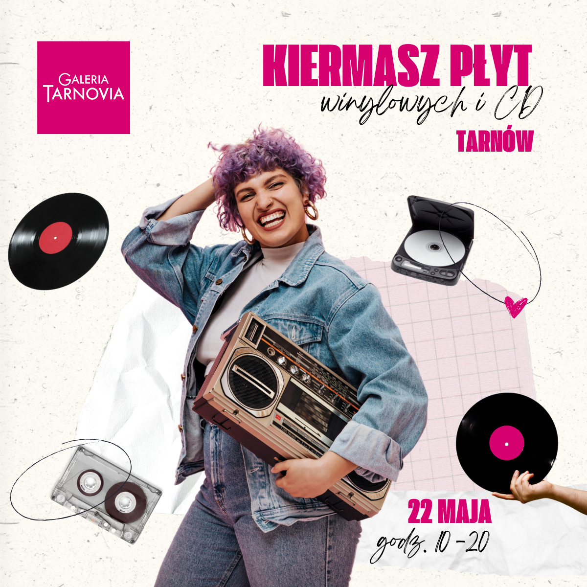 Plakat kiermasz winyli