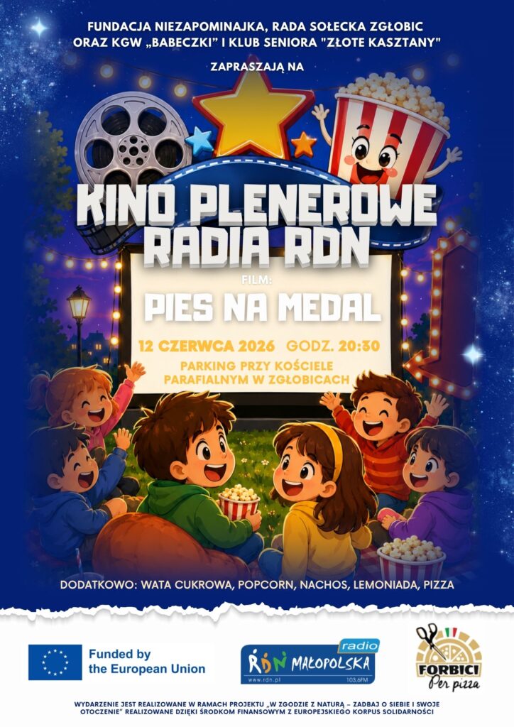 Kino plenerowe RDN w Zgłobicach plakat