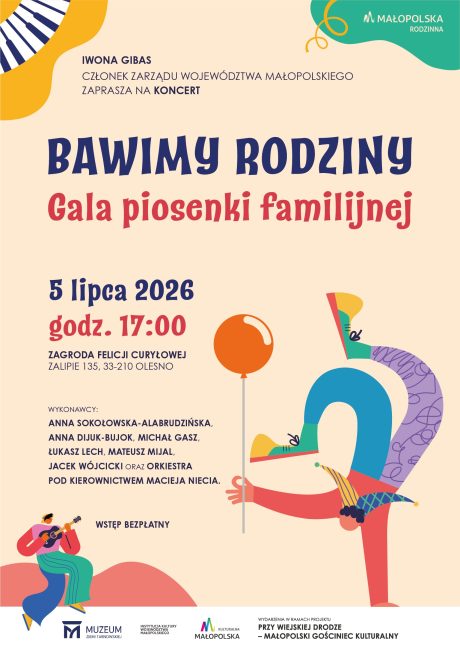 plakat promujący koncert w muzeum felicji curyłowej w zalipiu