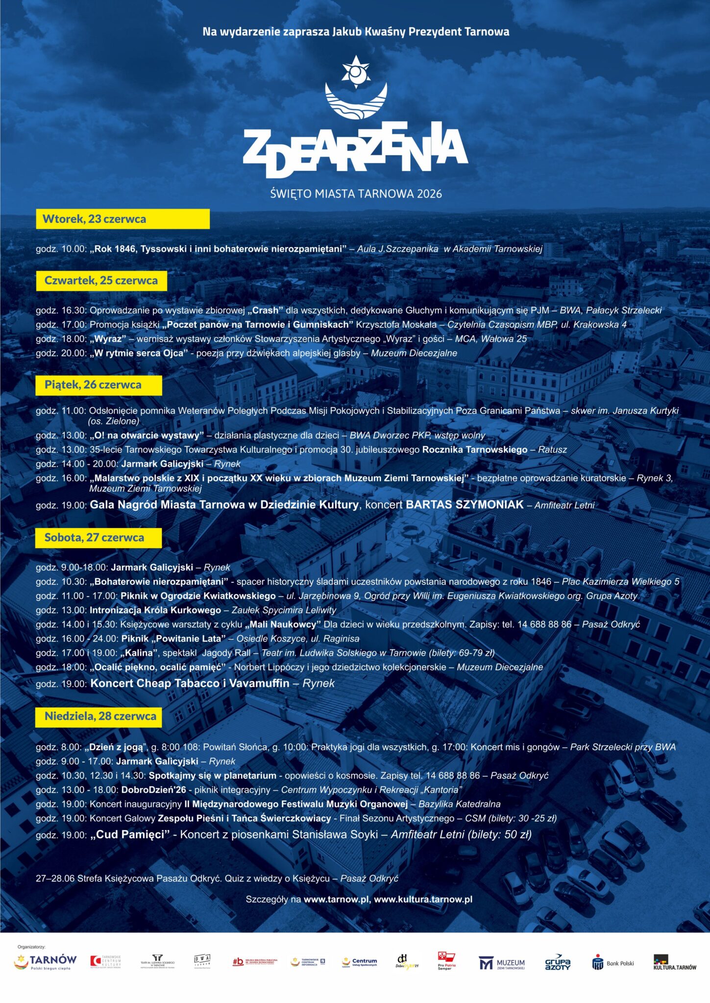 Zdearzenia 2026 – Święto Miasta Tarnowa plakat