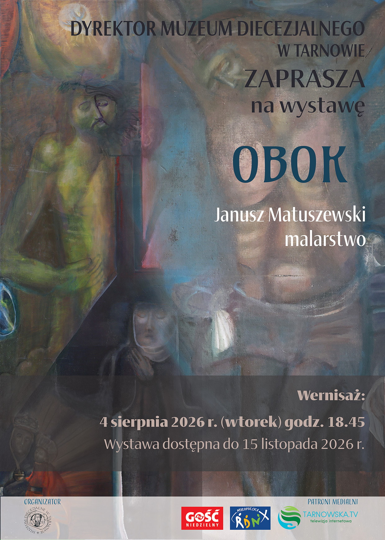 zaproszenie na wystawę czasową pt. obok, w muzeum diecezjalnym w tarnowie