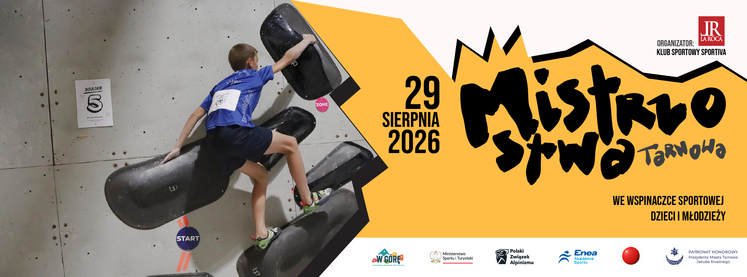 Mistrzostwa Tarnowa we wspinaczce sportowej dzieci i młodzieży plakat