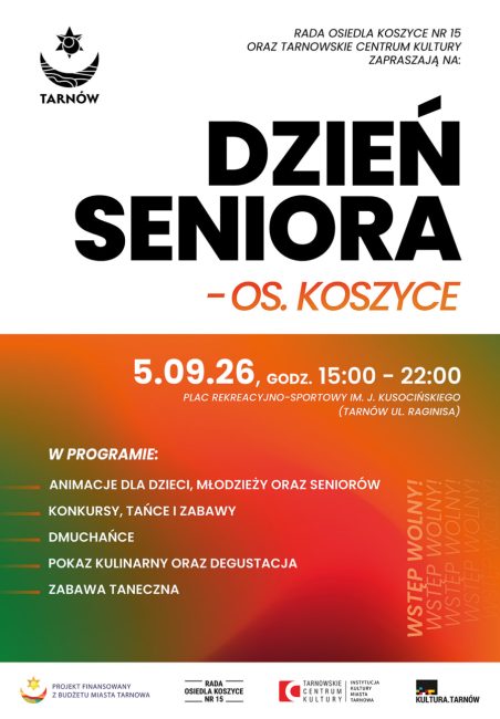 Dzień Seniora na osiedlu Koszyckim w Tarnowie plakat