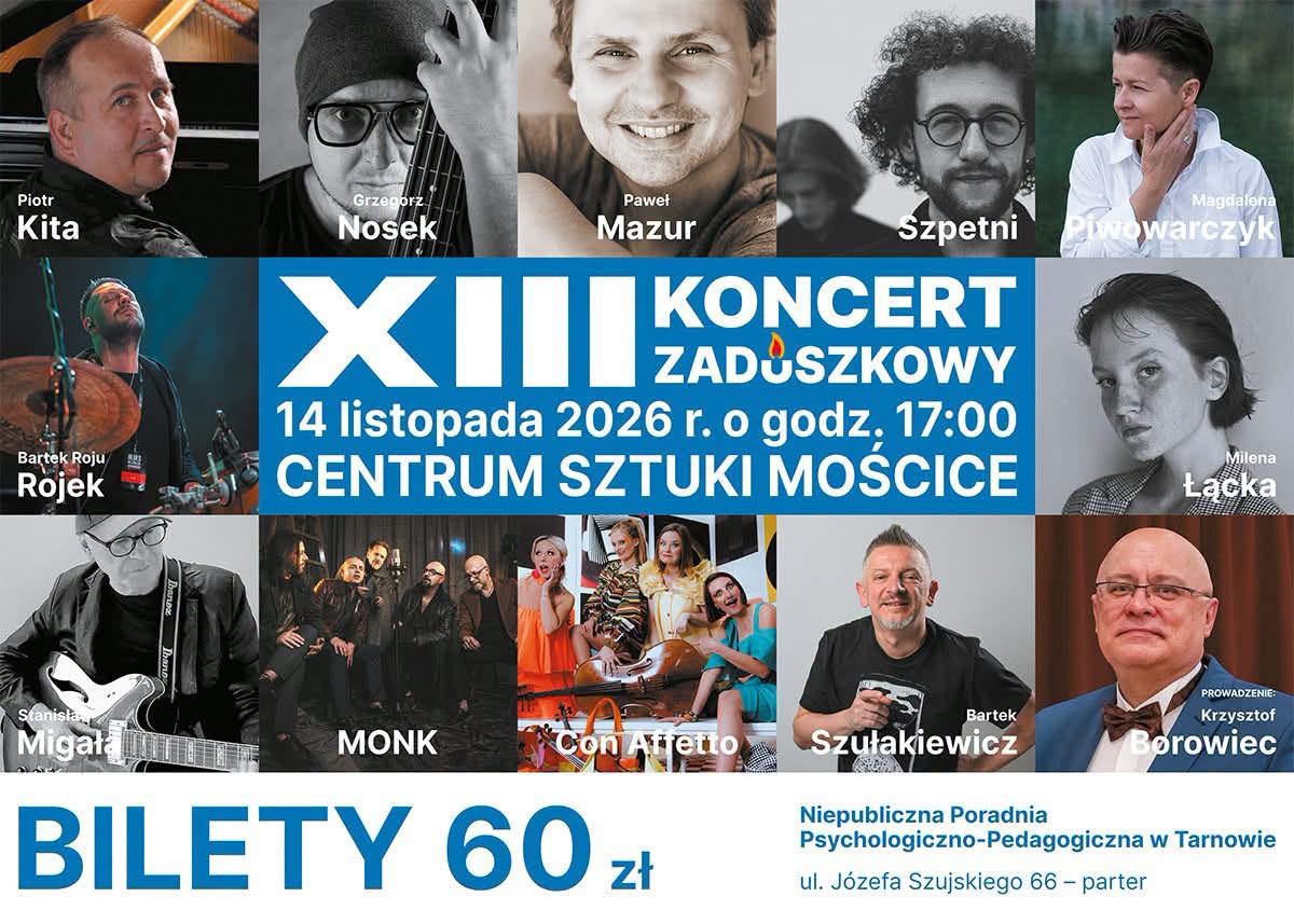 XIII Koncert Zaduszkowy – razem dla dzieci plakat