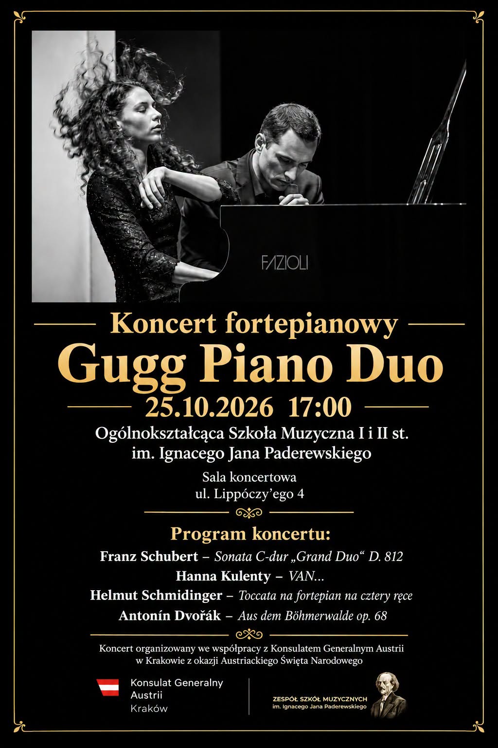 Koncert Gugg Piano Duo plakat