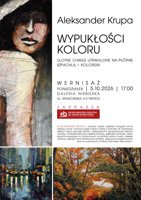 Wypukłości koloru. Zatrzymać bieg myśli. Ulotne chwile utrwalone na płótnie szpachlą i kolorem – wystawa malarstwa plakat