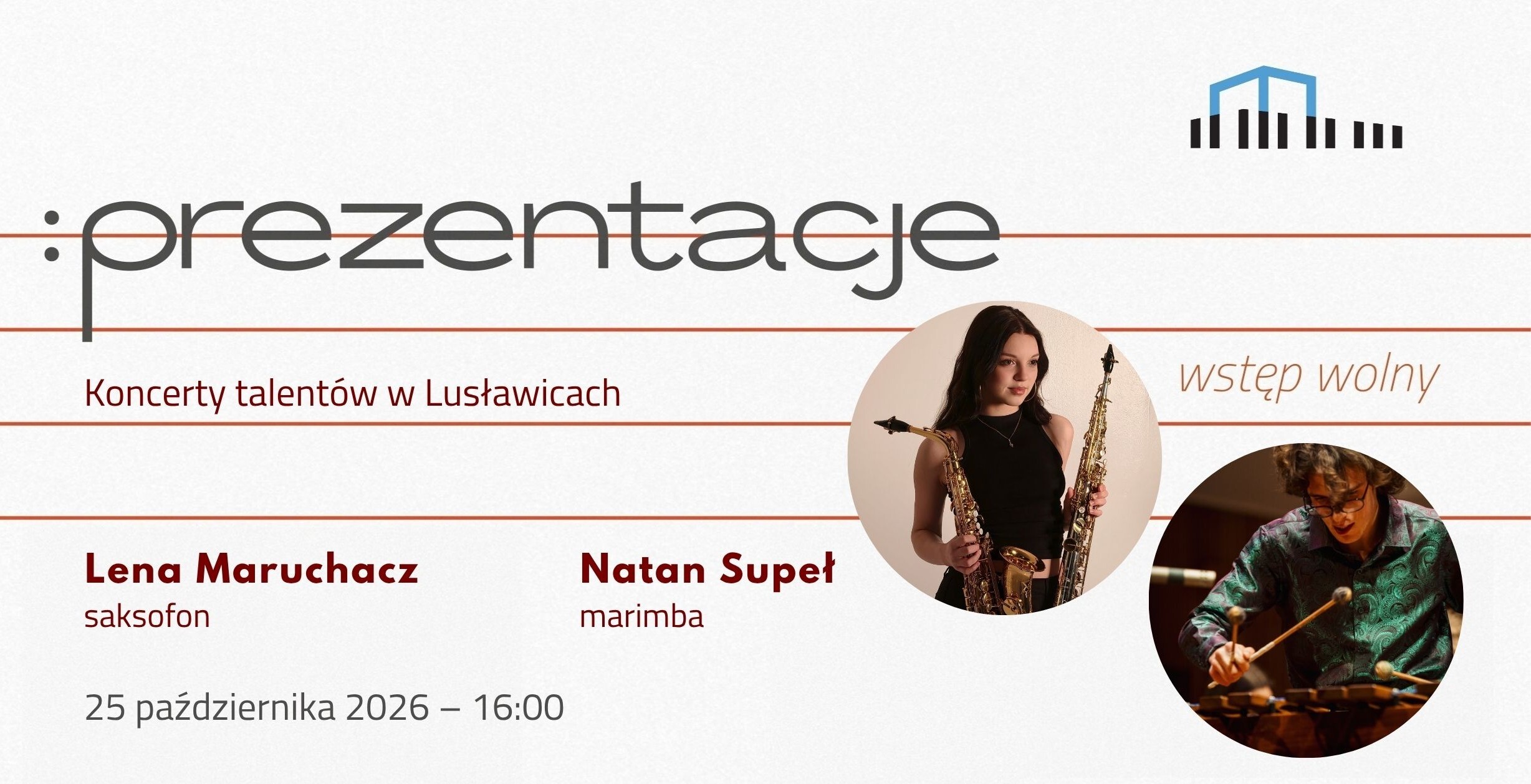 PREZENTACJE – RECITALE Z CYKLU PROMOCJI MŁODYCH TALENTÓW plakat