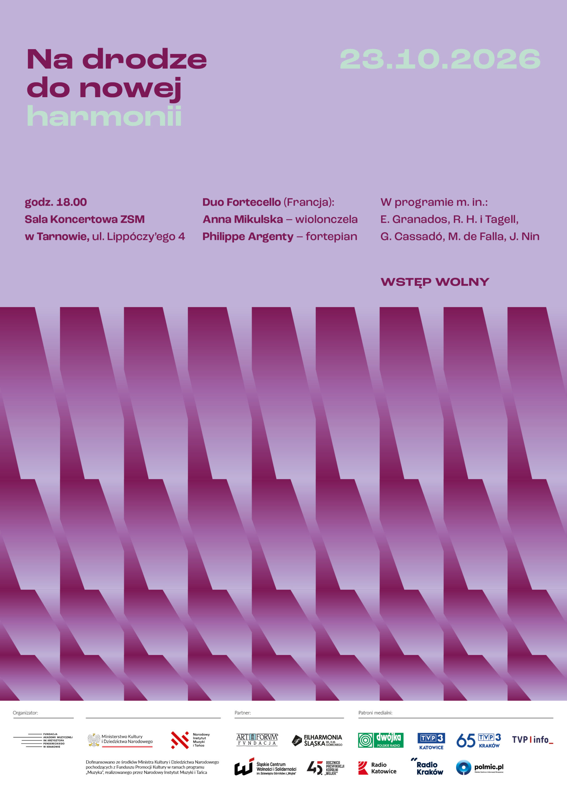 Duo Fortecello zagra w Tarnowie - plakat