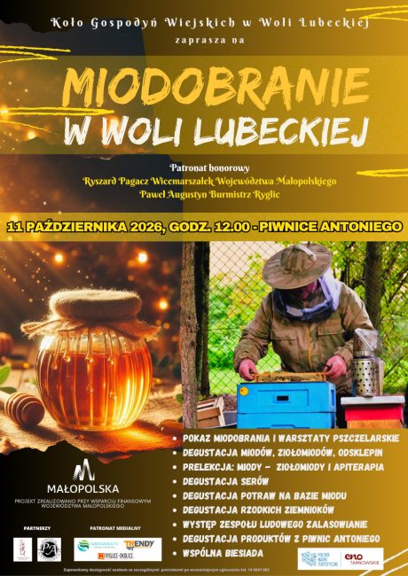 Miodobranie w Woli Lubeckiej plakat