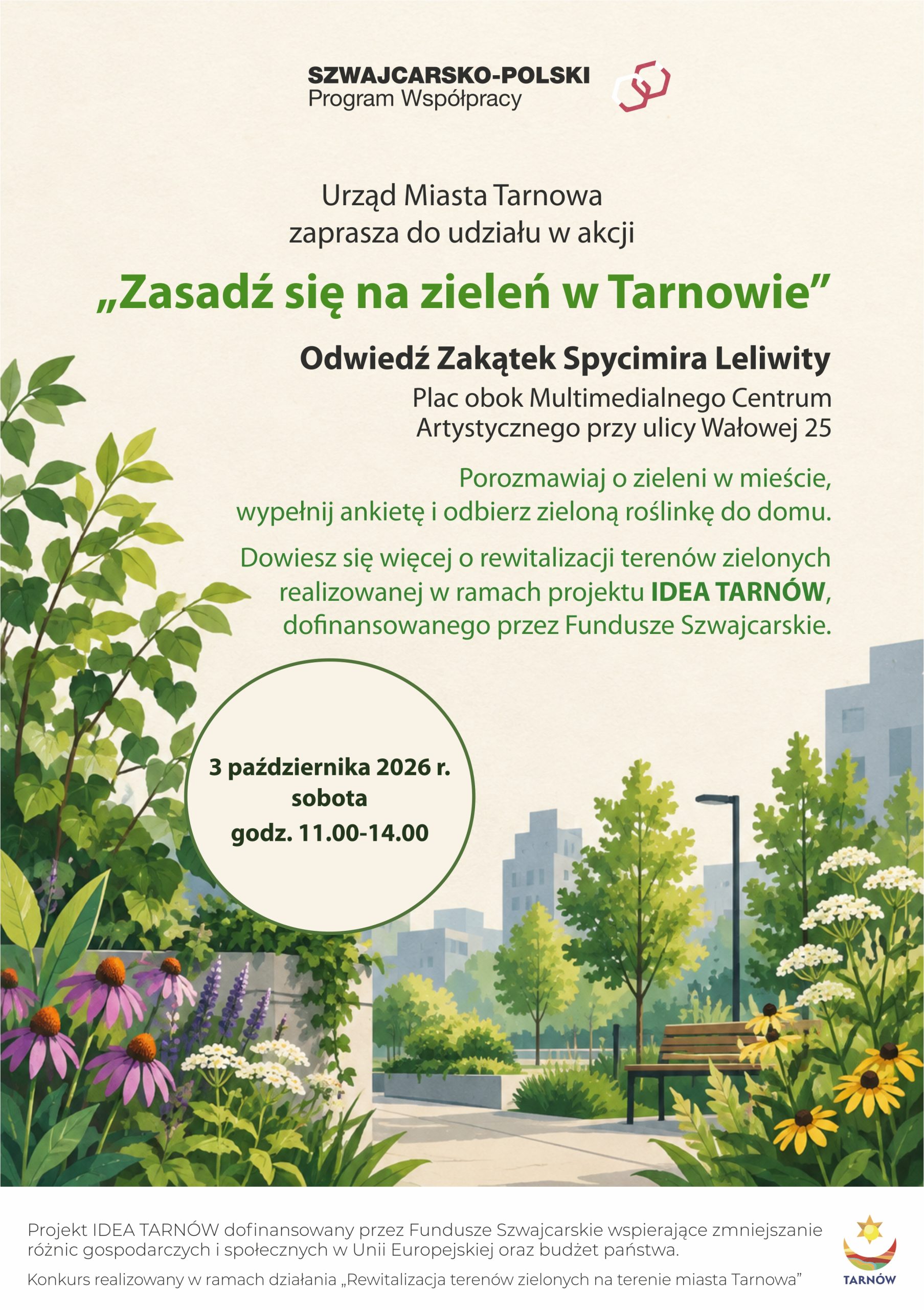 Zasadź się na zieleń w Tarnowie plakat